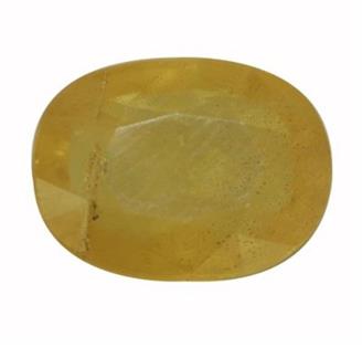 NATURAL HEATED TREATED YELLOW SAPPHIRE (PUKHRAJ) 6.07 CTS (0195)